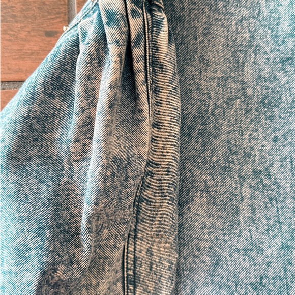 80s Oversized Acid Wash Embellished Studded Denim Jacket Batwing Rhinestone M - Picture 11 of 16